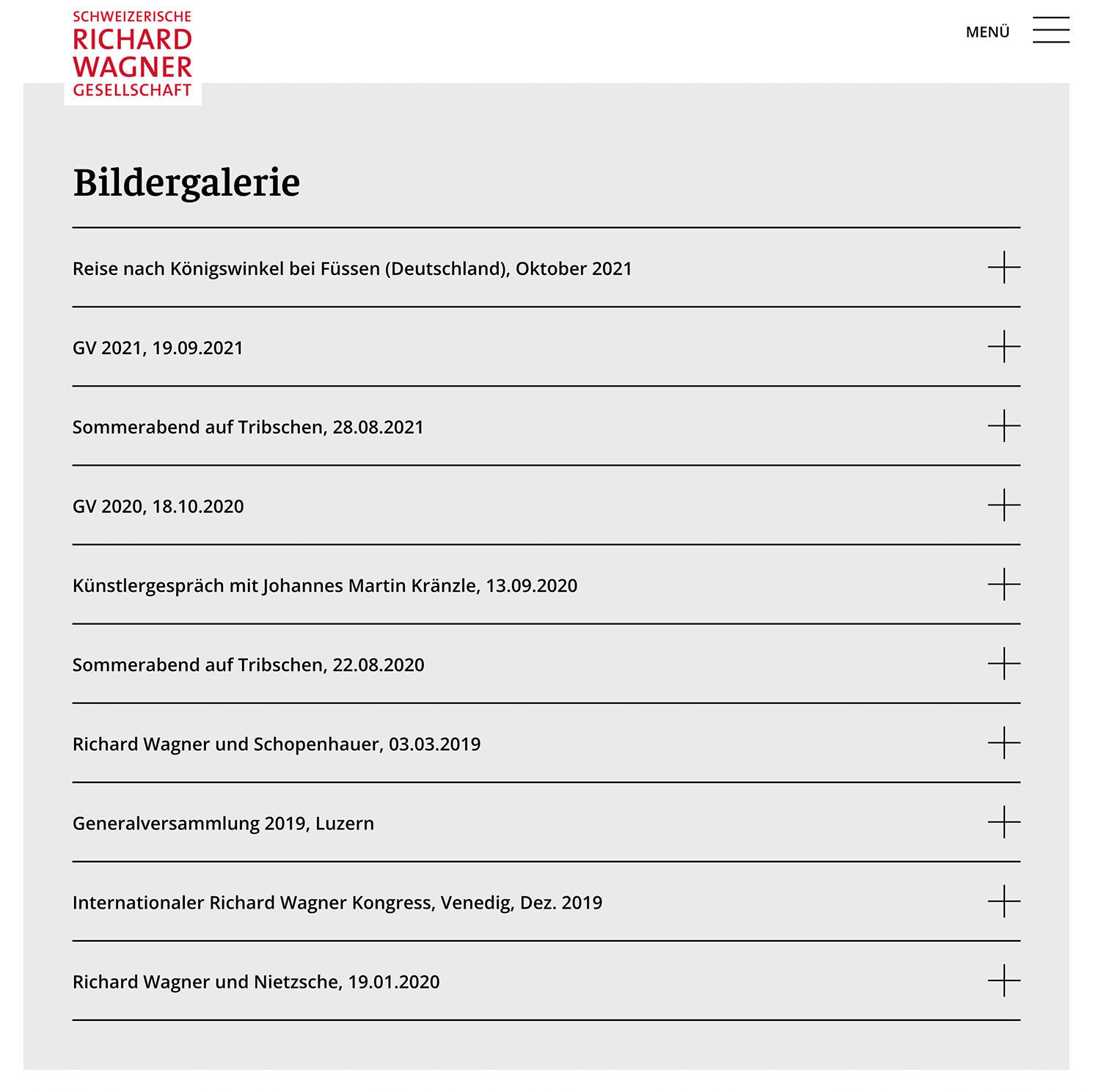 Schweizerische Richard Wagner-Gesellschaft (SRWG) Website Bildergalerie