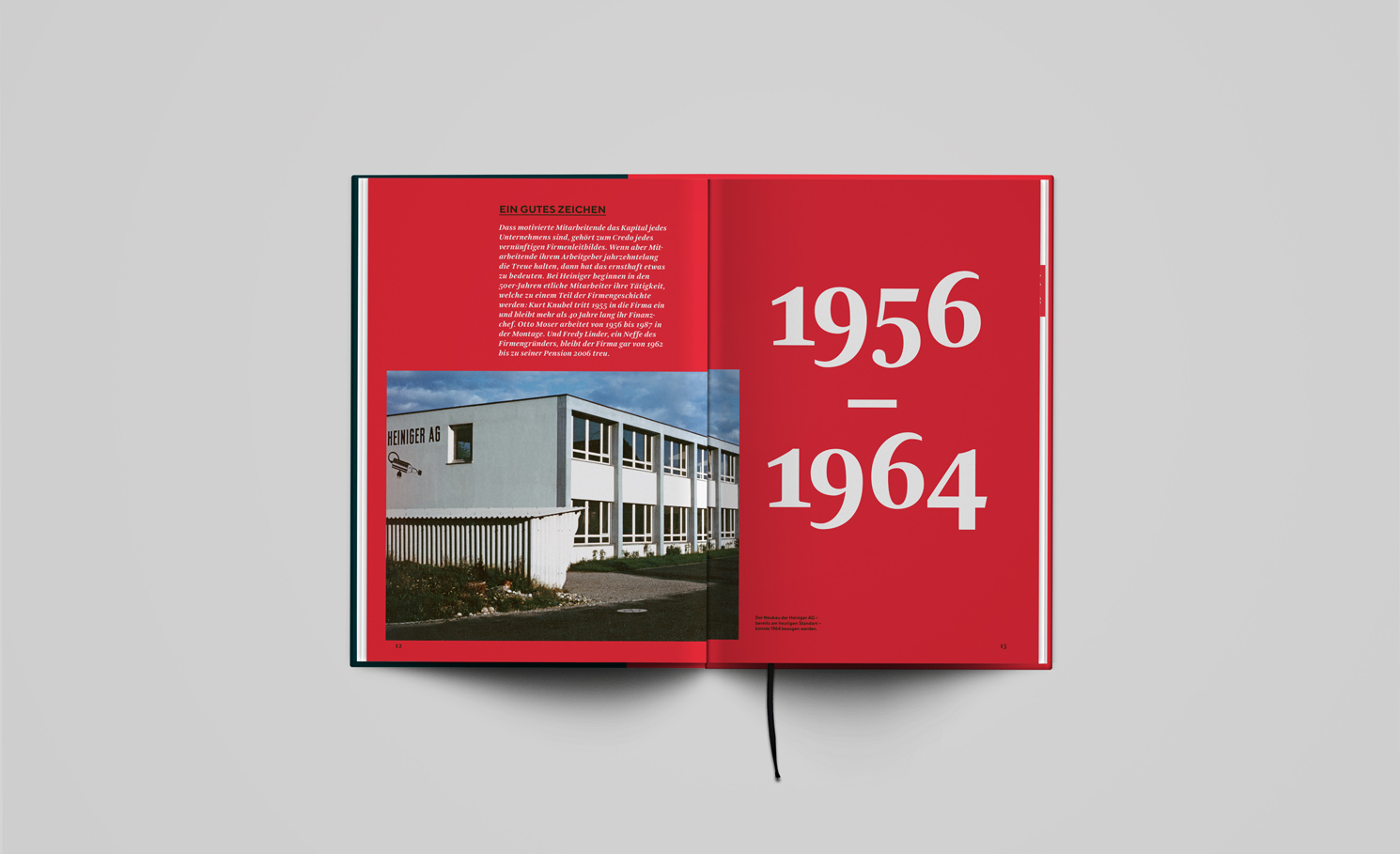 Heiniger AG, Jubiläumsbuch Inhalt 1956 bis 1964, Editorial Design